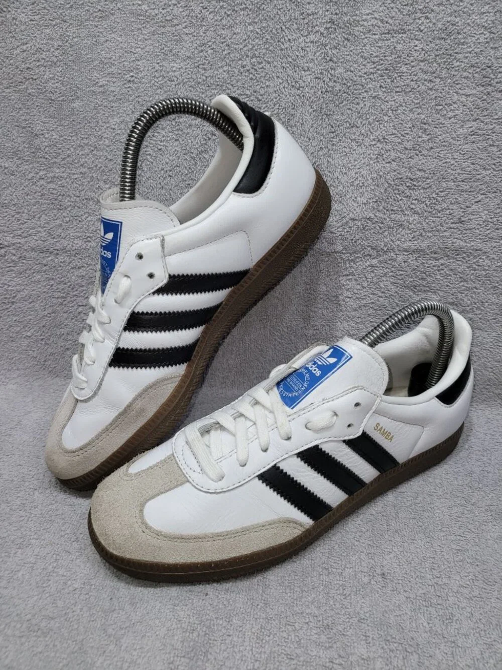 Adidas Samba OG Sneakers IG9030 White/Black Brown Gum Sole Women's/Ladies Size 7